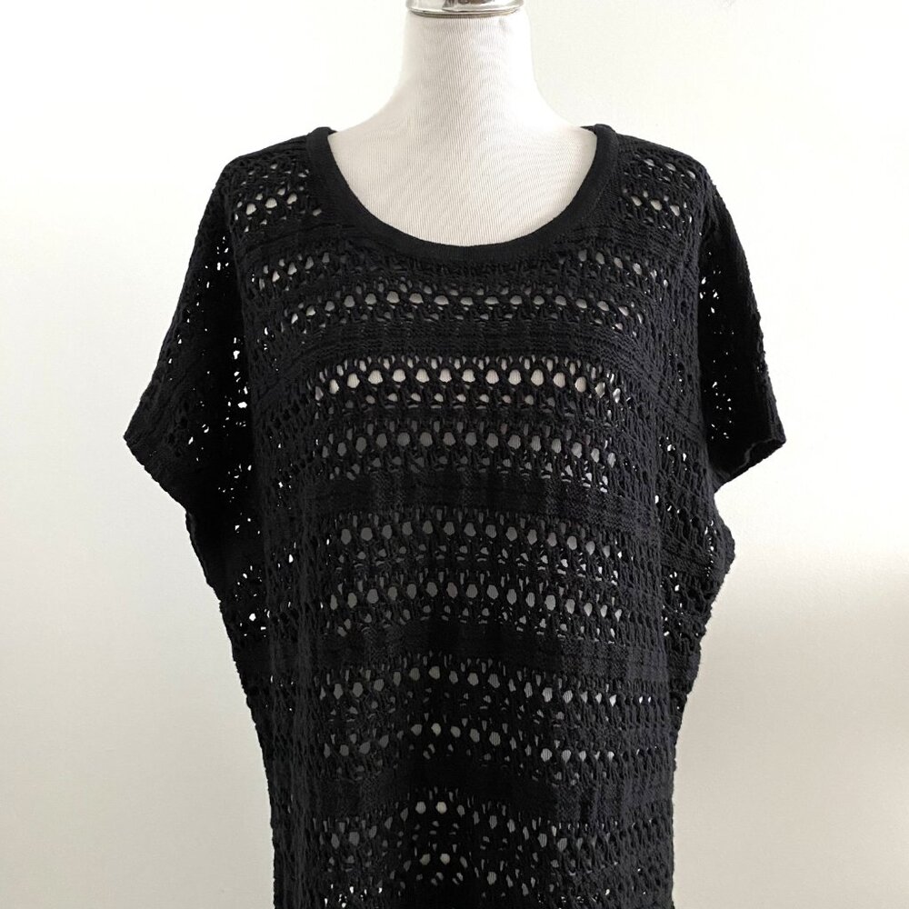 Torrid Mini Crochet Short Sleeve Cover-Up Beach Dress - Picture 13 of 15